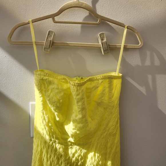 J. CREW yellow strapless dress - Picture 2 of 4